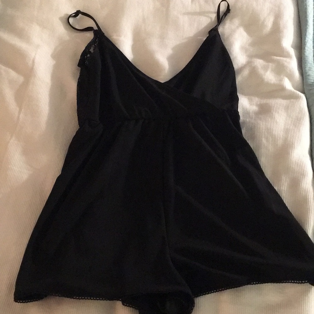 Black lace romper